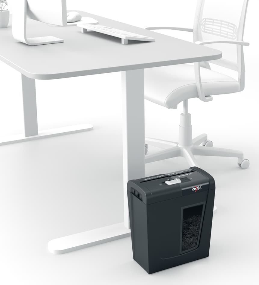 Rexel Aktenvernichter Secure S5, Streifen 6 Mm, Schwarz