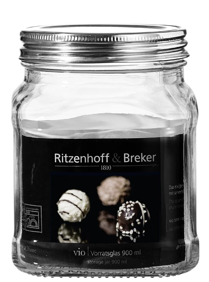 Ritzenhoff & Breker Vorratsglas Vio, Eckig, 0,9 Liter
