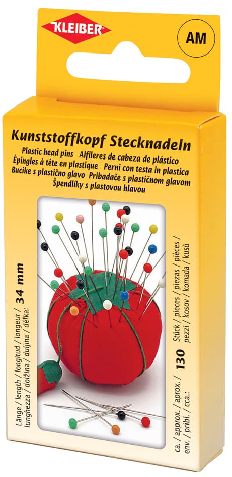Kleiber Kunststoffkopf-Stecknadeln