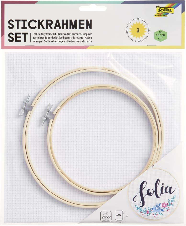Folia Stickrahmen Set, 3-Teilig