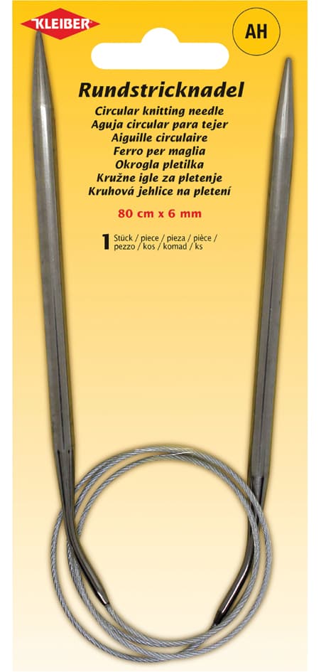 Kleiber Rundstricknadel, 800 Mm X 6,0 Mm