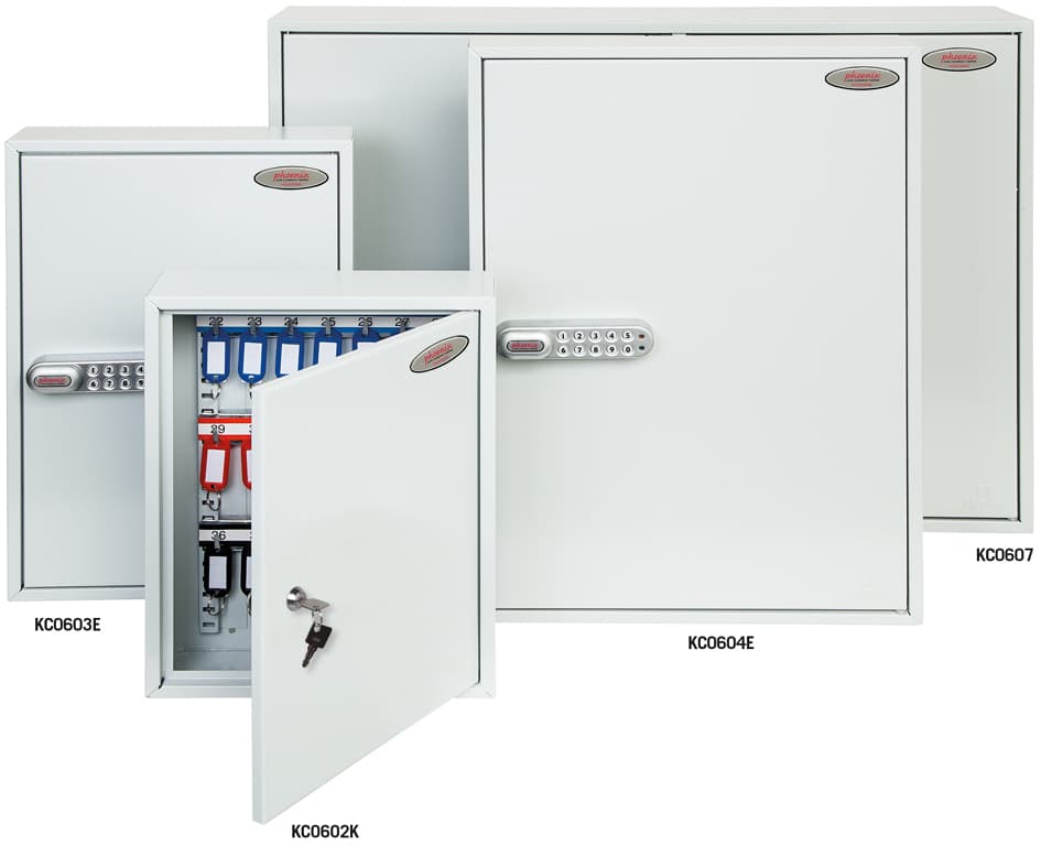 Phoenix Schlüsselschrank Kc0603k Für 100 Schlüssel,Lichtgrau