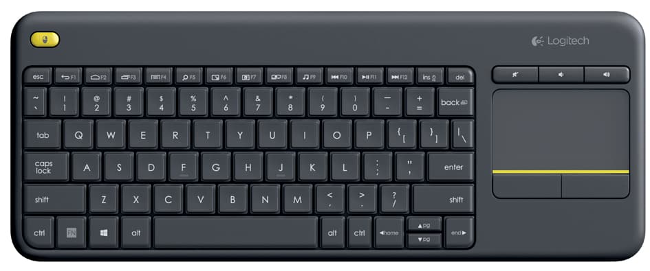 Logitech Tastatur K400 Plus, Kabellos, Mit Touchpad