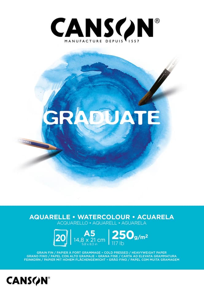 Canson Studienblock Graduate Aquarelle, Din A5