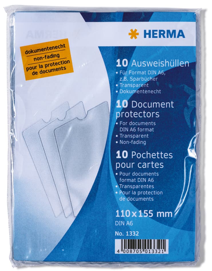 Herma Ausweishülle, Pp, 1-Fach, 80 X 115 Mm, Kleinpackung
