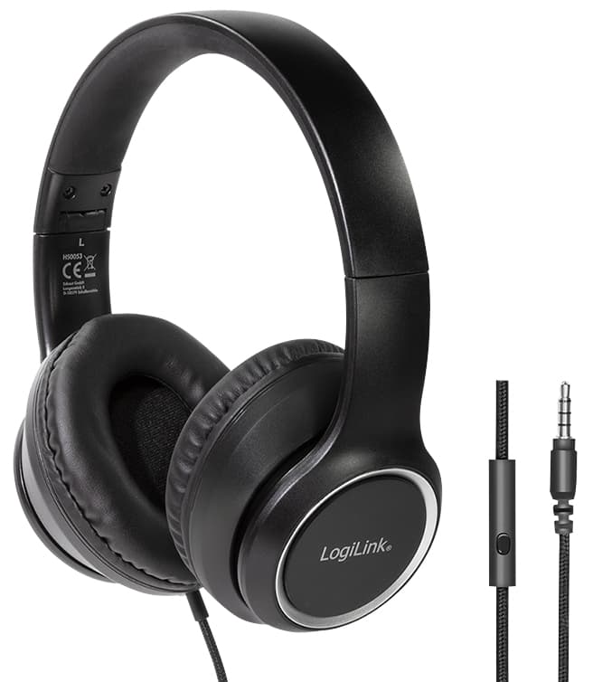 Logilink Stereo Headset High Quality, Mit Mikrofon, Schwarz