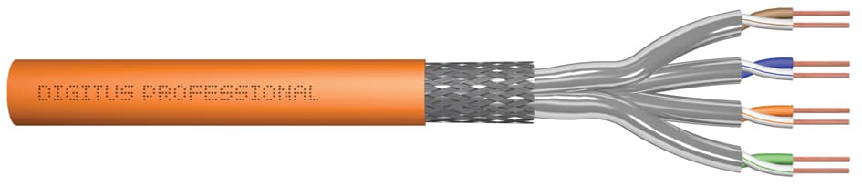 Digitus Installationskabel, Kat. 7, S/Ftp, 500 M, Orange