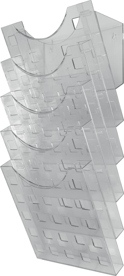 Helit 5er Wand-Prospekthalter , The Grid Wall, , Din A4 Hoch