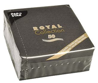 Papstar Cocktail-Servietten, 240 X 240 Mm, 3-Lagig, Schwarz