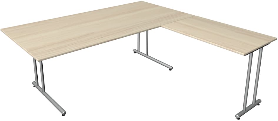Kerkmann Schreibtisch Start Up Mit Anbau, (B)1.600 Mm, Grau