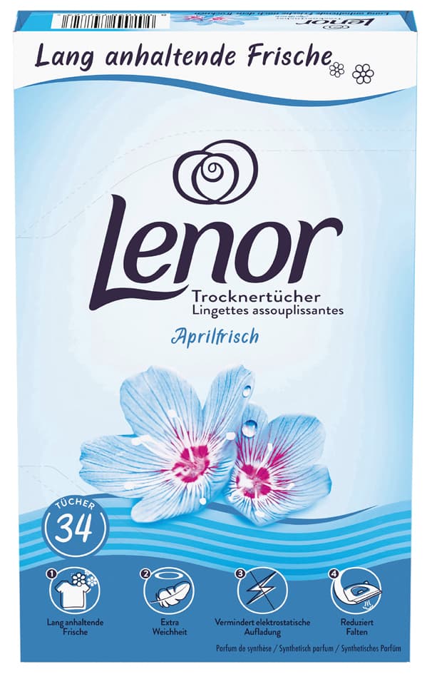 Lenor Trocknertücher , Aprilfrisch, , 34 Stück