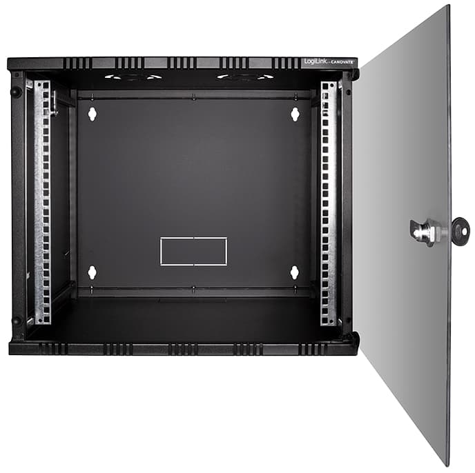Logilink 19, Wandverteiler Soho, 12 He, Schwarz (Ral9005)