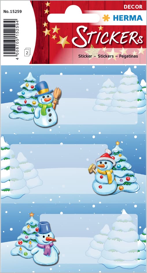 Herma Weihnachts-Sticker Decor , Winterlandschaft,