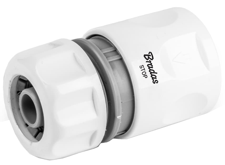 Bradas Schlauchkupplung White Line Mit Wasserstopp, 1/2,