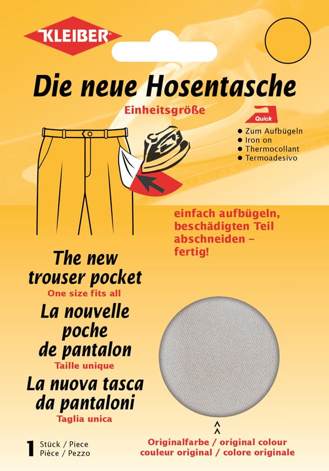 Kleiber Quick-Ersatzhosentasche, Hellgrau