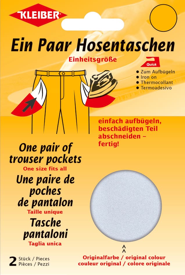 Kleiber Quick-Ein-Paar-Hosentasche, Weiß