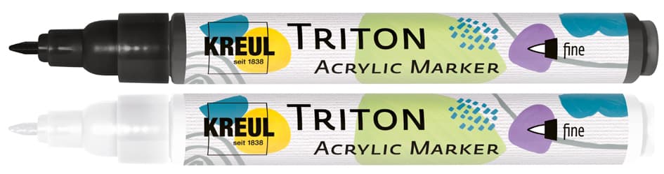 Kreul Acrylmarker Triton Acrylic Marker Fine, Schwarz