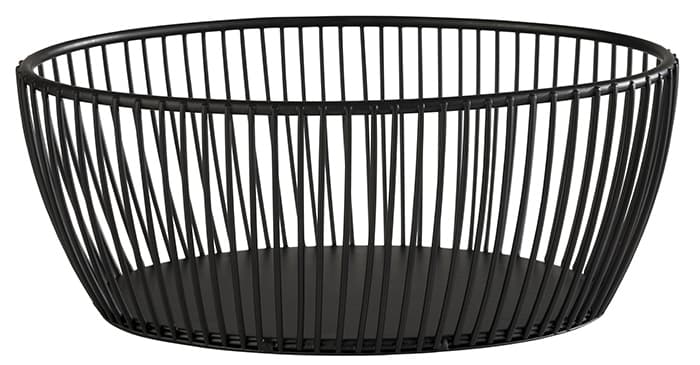 Aps Brot- Und Obstkorb Svart, Oval, 240 X 190 Mm, Schwarz
