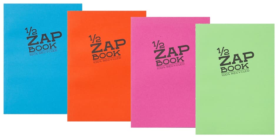 Clairefontaine Skizzenblock 1/2 Zap Book, Din A6, 80 G/Qm