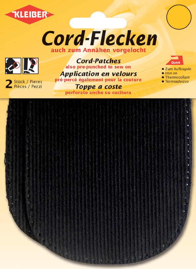 Kleiber Cord-Flecken, 135 X 100 Mm, Schwarz