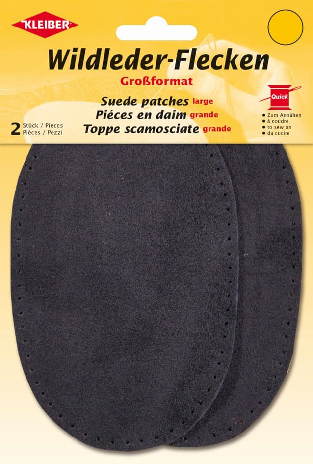 Kleiber Wildleder-Aufnähflecken, 100 X 155 Mm, Schwarz