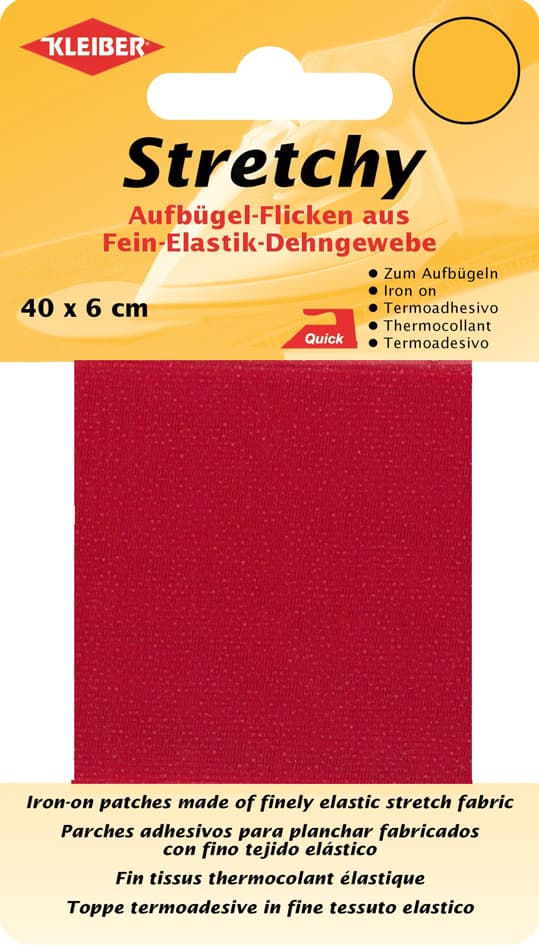 Kleiber Stretchy-Bügel-Flicken, 400 X 60 Mm, Rot