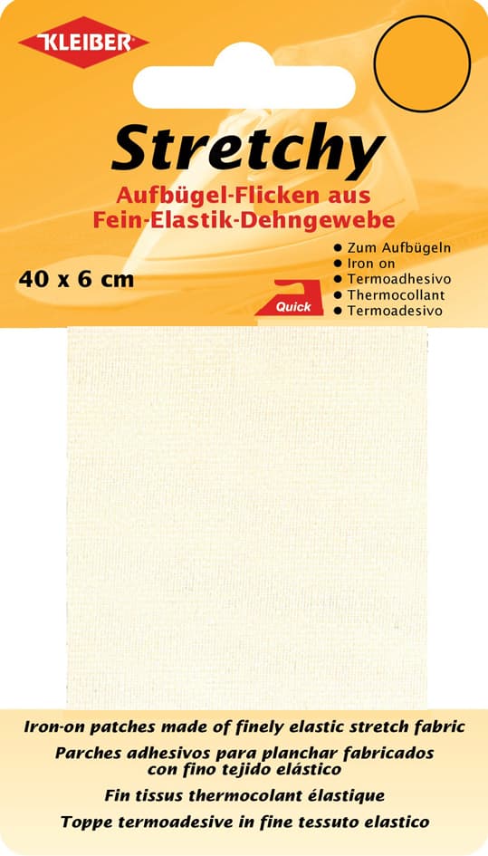 Kleiber Stretchy-Bügel-Flicken, 400 X 60 Mm, Creme