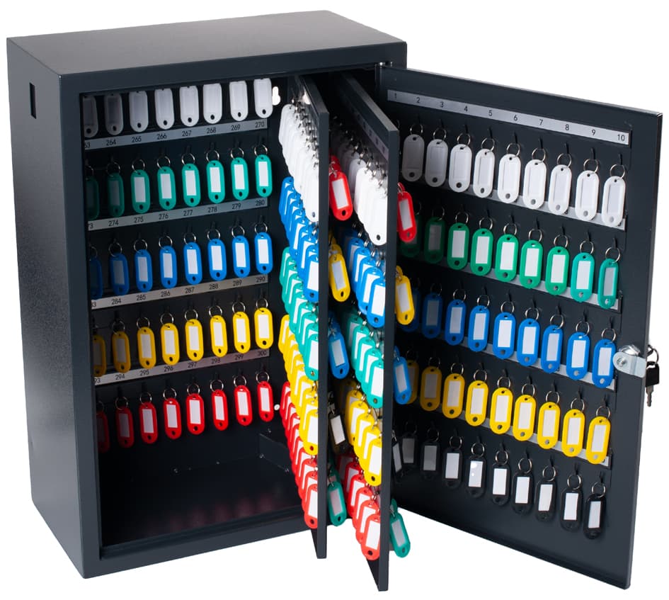 Pavo Schlüsselschrank Deluxe, Für 300 Schlüssel, Dunkelgrau