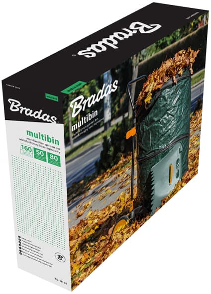 Bradas Fahrbarer Laubsammler Multibin, Faltbar, 160 Liter