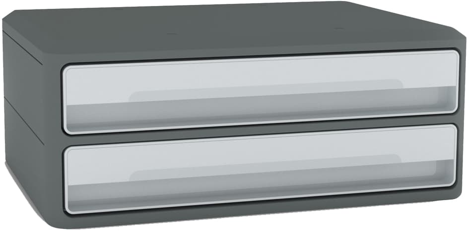 Cep Schubladenbox/Monitorständer Moovup, 2 Schübe, Grau