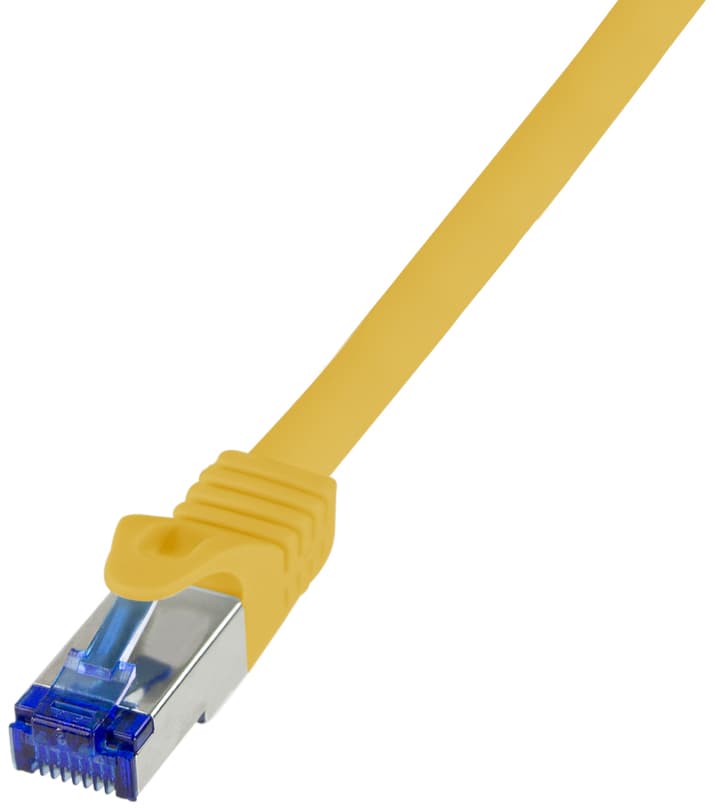 Logilink Patchkabel Ultraflex, Kat.6a, S/Ftp, 0,25 M, Gelb