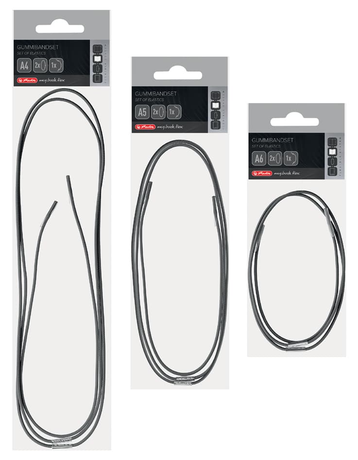 Herlitz Gummiband-Ersatzset My.Book Flex A4, Anthrazit