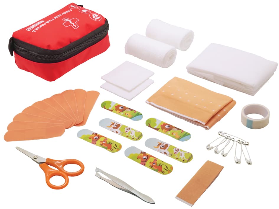 Haro Erste-Hilfe-Tasche Traveller-Set, 32-Teilig, Rot