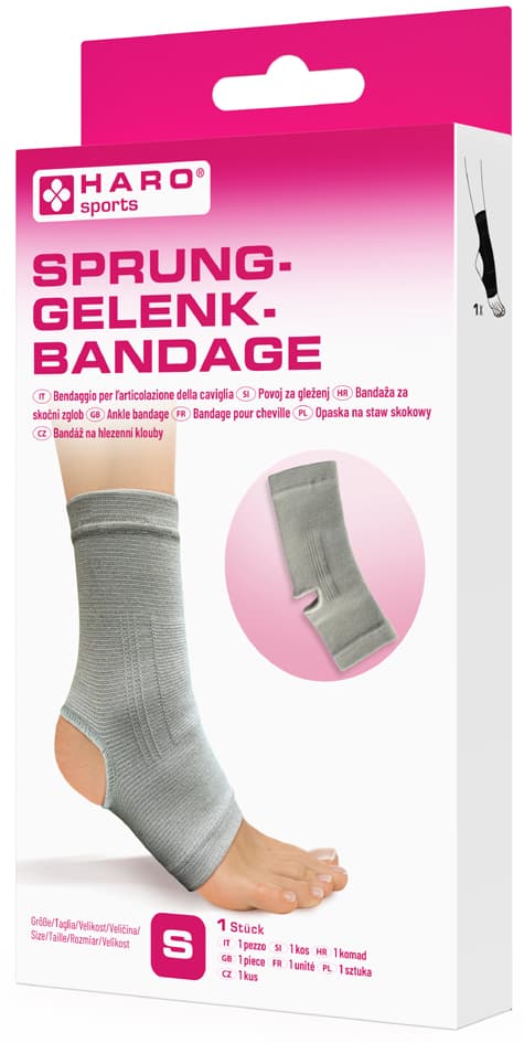 Haro Sportbandage , Sprunggelenk, , Größe: S, Grau