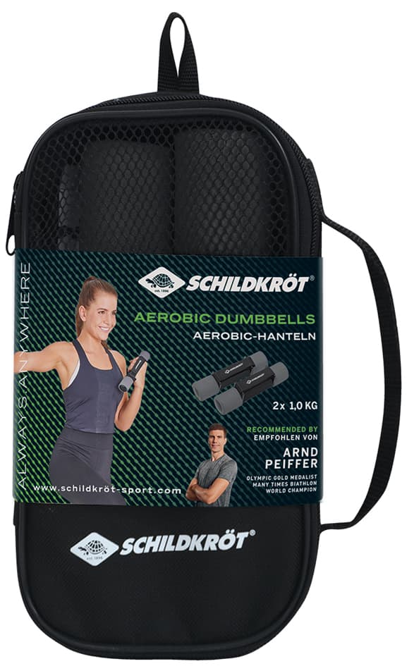 Schildkröt Soft-Hanteln, 1,0 Kg Set, Schwarz/Anthrazit