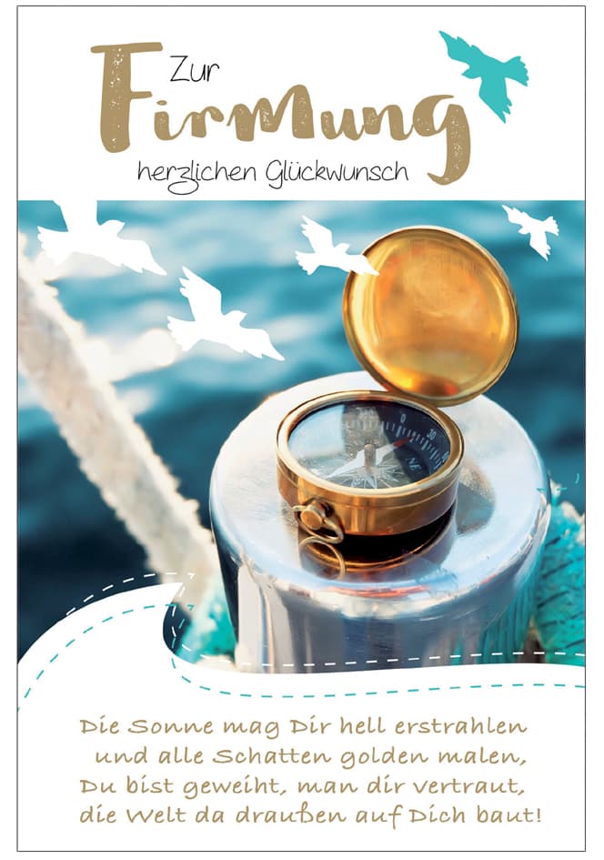 Susy Card Firmungskarte , Kompass,