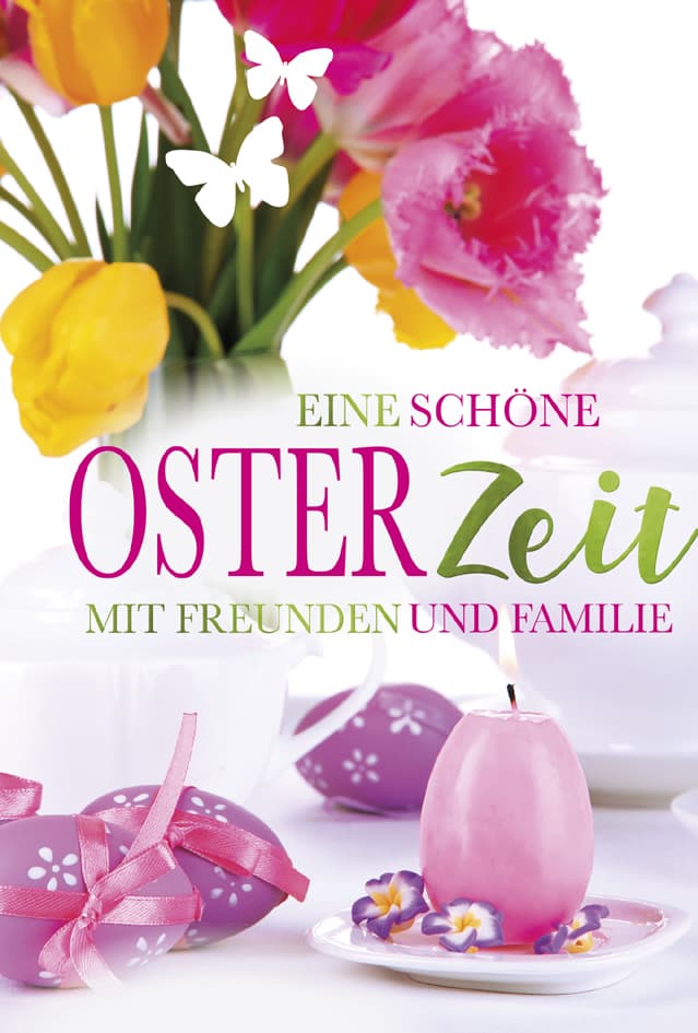 Susy Card Oster-Grußkarte , Osterkerze,