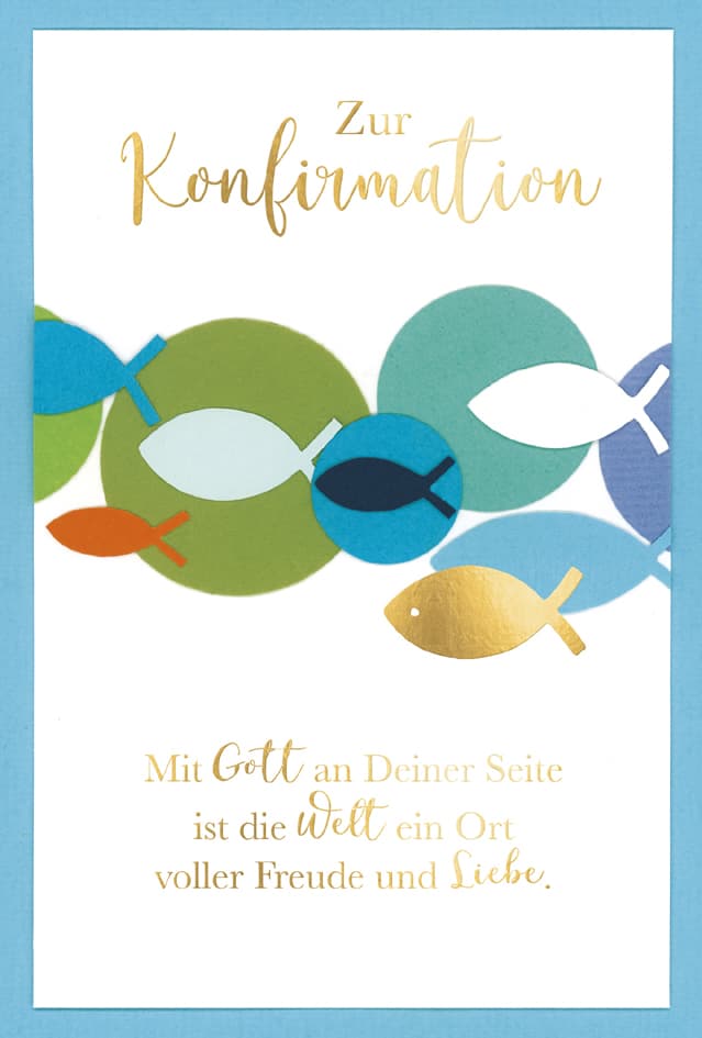 Susy Card Konfirmationskarte , Kreise-Fische,