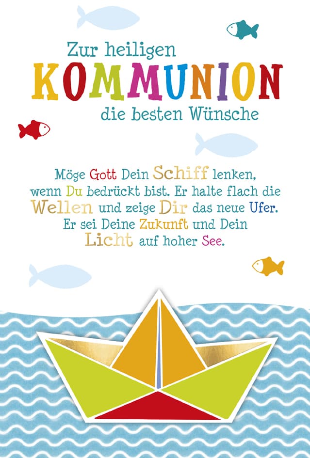 Susy Card Kommunionskarte , Schiffchen,