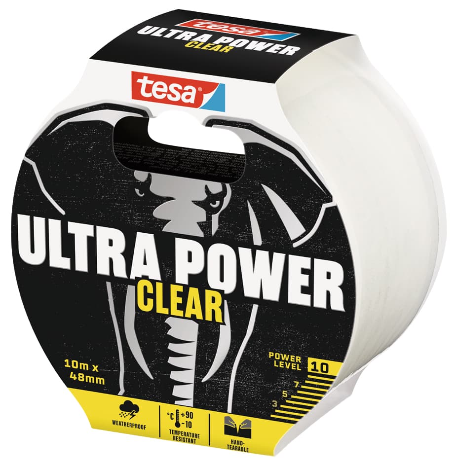 Tesa Reparaturband Ultra Power Clear, 48 Mm X 10,0 M