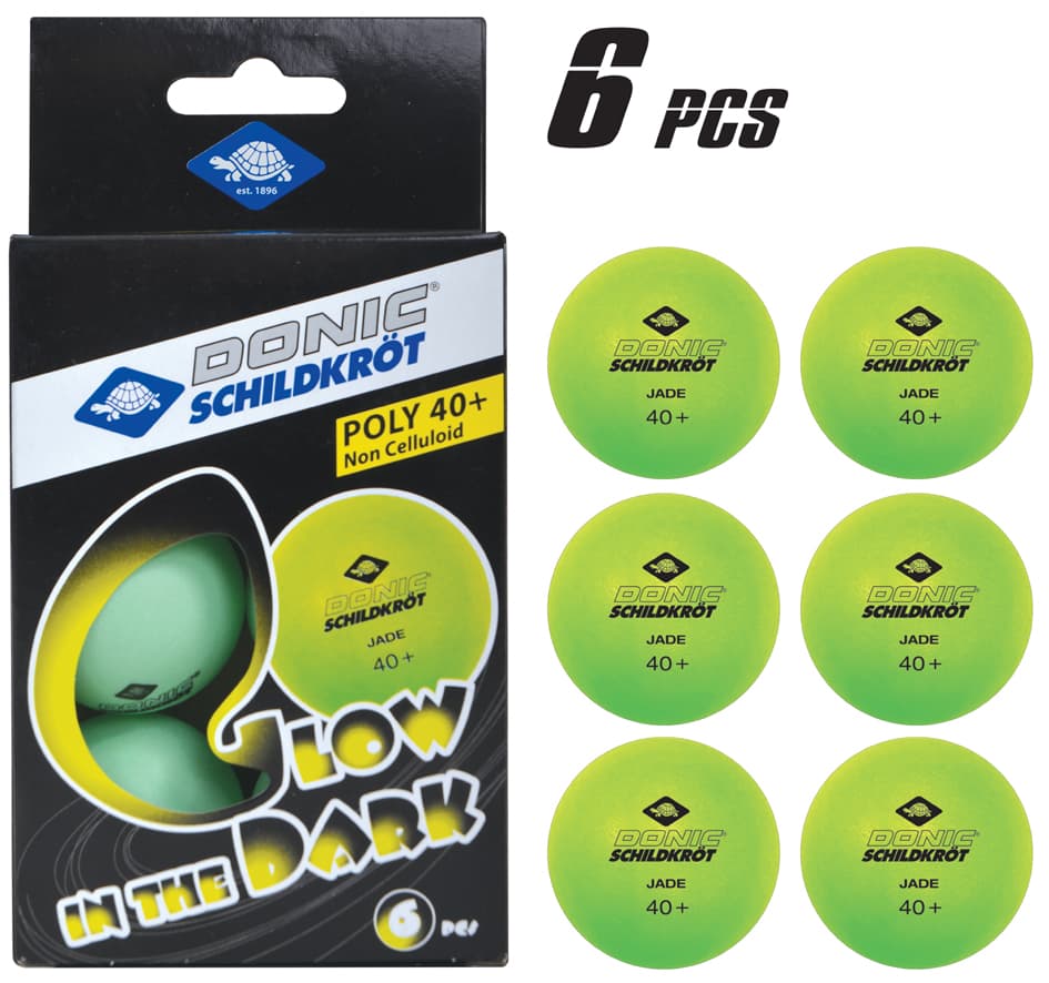 Donic Schildkröt Tischtennisball , Glow In The Dark, , Grün