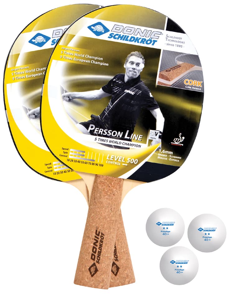Donic Schildkröt Tischtennis-Set , Persson 500 Kork,
