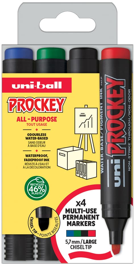 Uni-Ball Permanent-Marker Prockey Pm126/4 Pf, 4er-Set