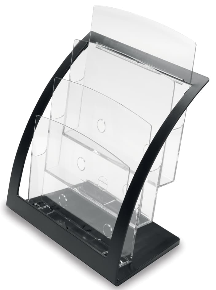 Deflecto Prospekthalter Contemporary, Din A4, Schwarz