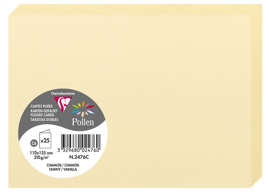 Pollen By Clairefontaine Doppelkarte C6, Chamois