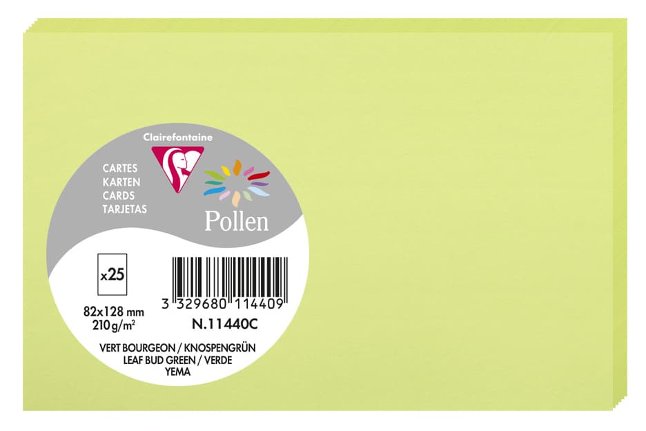 Pollen By Clairefontaine Briefkarte 82 X 128 Mm, Knospengrün
