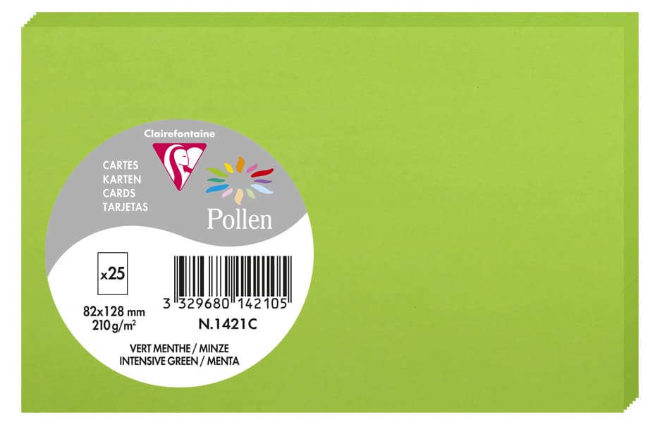 Pollen By Clairefontaine Briefkarte 82 X 128 Mm, Minze