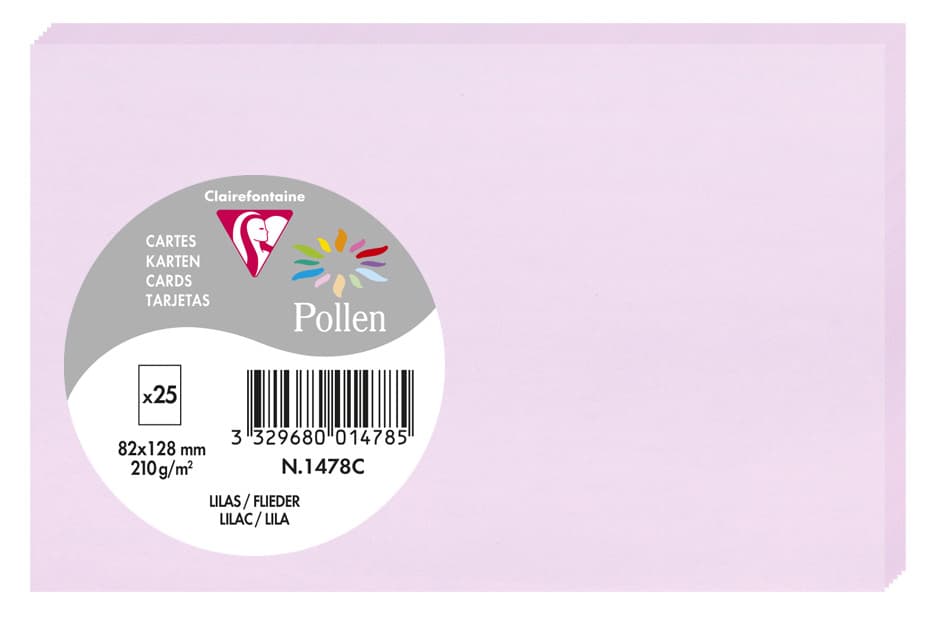Pollen By Clairefontaine Briefkarte 82 X 128 Mm, Flieder