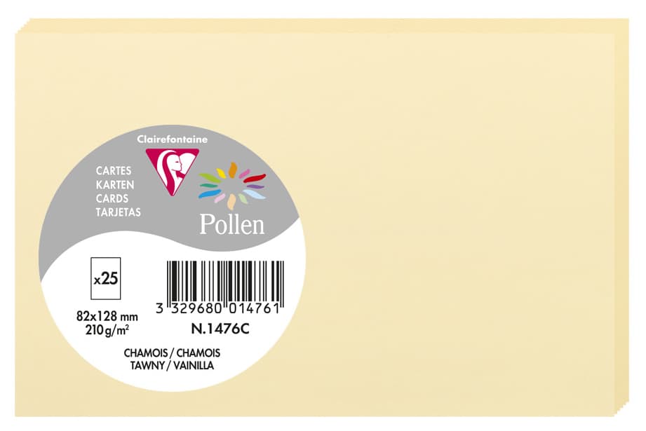 Pollen By Clairefontaine Briefkarte 82 X 128 Mm, Chamois