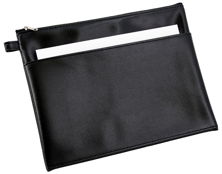Alassio Banktasche/Utensilientasche Mit Vortasche, Schwarz